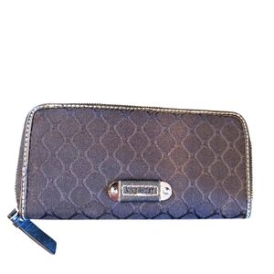 Black Quilted Bag with Silver Accents